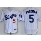Men's Los Angeles Dodgers #5 Freddie Freeman White Authentic Jersey