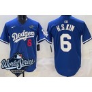 Men's Los Angeles Dodgers #6 Hyeseong Kim Blue 2025 World Series Limited Jersey