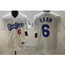 Men's Los Angeles Dodgers #6 Hyeseong Kim White Limited Jersey