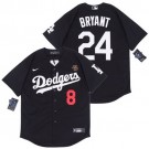 Men's Los Angeles Dodgers #8#24 Kobe Bryant Black 2020 Cool Base Jersey
