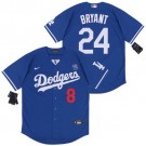 Men's Los Angeles Dodgers #8#24 Kobe Bryant Blue 2020 Cool Base Jersey