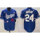 Men's Los Angeles Dodgers #8#24 Kobe Bryant Blue 2025 Tokyo Series Limited Jersey