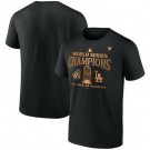 Men's Los Angeles Dodgers Black 2024 World Series Champions T Shirt 250303