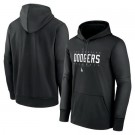 Men's Los Angeles Dodgers Black Authentic Collection Pregame Performance Pullover Hoodie