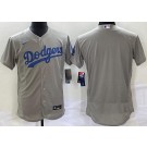 Men's Los Angeles Dodgers Blank Gray Alternate Authentic Jersey