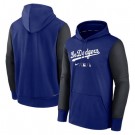 Men's Los Angeles Dodgers Blue Black Authentic Collection Performance Hoodie