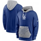 Men's Los Angeles Dodgers Blue Heritage Tri Blend Pullover Hoodie
