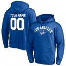 Men's Los Angeles Dodgers Custom Blue Pullover Hoodie