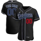 Men's Los Angeles Dodgers Customized Black Authentic Jersey