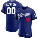 Men's Los Angeles Dodgers Customized Blue 2021 City Connect Authentic Jersey