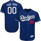 Men's Los Angeles Dodgers Customized Blue FlexBase Jersey