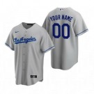 Men's Los Angeles Dodgers Customized Gray Road 2020 Cool Base Jersey