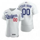 Men's Los Angeles Dodgers Customized White 2020 FlexBase Jersey