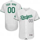 Men's Los Angeles Dodgers Customized White Celtic FlexBase Jersey