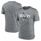 Men's Los Angeles Dodgers Gray Velocity Performance Practice T Shirt