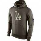 Men's Los Angeles Dodgers Green Salute To Service Printed Pullover Hoodie