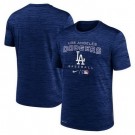 Men's Los Angeles Dodgers Navy Logo Velocity Performance Practice T Shirt