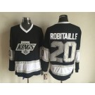 Men's Los Angeles Kings #20 Luc Robitaille Black Throwback Jersey