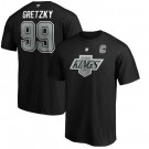Men's Los Angeles Kings #99 Wayne Gretzky Black Printed T Shirt 112654