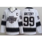 Men's Los Angeles Kings #99 Wayne Gretzky White Authentic Jersey