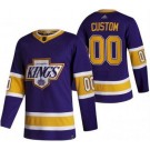 Men's Los Angeles Kings Customized Purple 2021 Reverse Retro Authentic Jersey