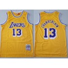 Men's Los Angeles Lakers #13 Wilt Chamberlain Yellow 1971 Throwback Swingman Jersey