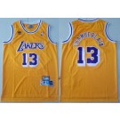 Men's Los Angeles Lakers #13 Wilt Chamberlain Yellow Hollywood Classic Swingman Jersey