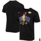 Men's Los Angeles Lakers #23 LeBron James Black Printed T-Shirt 0972