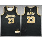 Men's Los Angeles Lakers #23 LeBron James Black Select Series Swingman Jersey