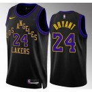 Men's Los Angeles Lakers #24 Kobe Bryant Black 2023 City Icon Heat Press Jersey