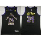 Men's Los Angeles Lakers #24 Kobe Bryant Black 2023 City Icon Sponsor Swingman Jersey