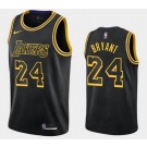 Men's Los Angeles Lakers #24 Kobe Bryant Black City Icon Hot Press Jersey