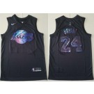 Men's Los Angeles Lakers #24 Kobe Bryant Black Iridescent Holographic Icon Swingman Jersey