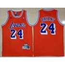 Men's Los Angeles Lakers #24 Kobe Bryant Orange Throwback Swingman Jersey
