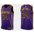Men's Los Angeles Lakers #24 Kobe Bryant Purple 2022 Statement Icon Hot Press Jersey