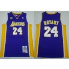 Men's Los Angeles Lakers #24 Kobe Bryant Purple 60th Throwback Swingman Jersey