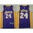 Men's Los Angeles Lakers #24 Kobe Bryant Purple Adidas Swingman Jersey