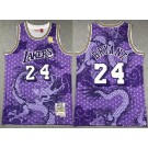 Men's Los Angeles Lakers #24 Kobe Bryant Purple Dragon Swingman Jersey