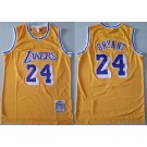 Men's Los Angeles Lakers #24 Kobe Bryant Yellow 2007 Hollywood Classic Swingman Jersey