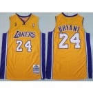 Men's Los Angeles Lakers #24 Kobe Bryant Yellow 2009 Champions Swingman Jersey