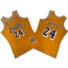 Men's Los Angeles Lakers #24 Kobe Bryant Yellow 60th 2007 Throwback Swingman Jersey