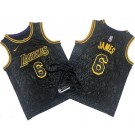 Men's Los Angeles Lakers #6 LeBron James Black City Icon Swingman Jersey