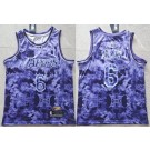 Men's Los Angeles Lakers #6 LeBron James Purple 2023 MVP Icon Swingman Jersey