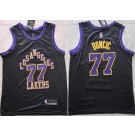 Men's Los Angeles Lakers #77 Luka Doncic Black 2025 City Swingman Jersey