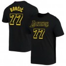 Men's Los Angeles Lakers #77 Luka Doncic Black City T Shirt
