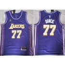 Men's Los Angeles Lakers #77 Luka Doncic Purple 2025 Statement Swingman Jersey