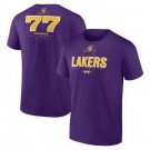 Men's Los Angeles Lakers #77 Luka Doncic Purple Behind the Back T Shirt