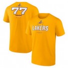 Men's Los Angeles Lakers #77 Luka Doncic Yellow Behind the Back T Shirt