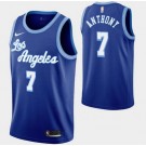 Men's Los Angeles Lakers #7 Carmelo Anthony Blue Classic Icon Hot Press Jersey