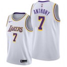 Men's Los Angeles Lakers #7 Carmelo Anthony White Icon Hot Press Jersey